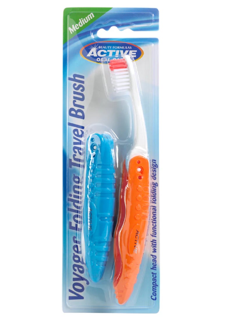 BEAUTY FORMULAS فرشاة سفر قابلة للطي من بيوتي فورمولا - ميد 2 حبة