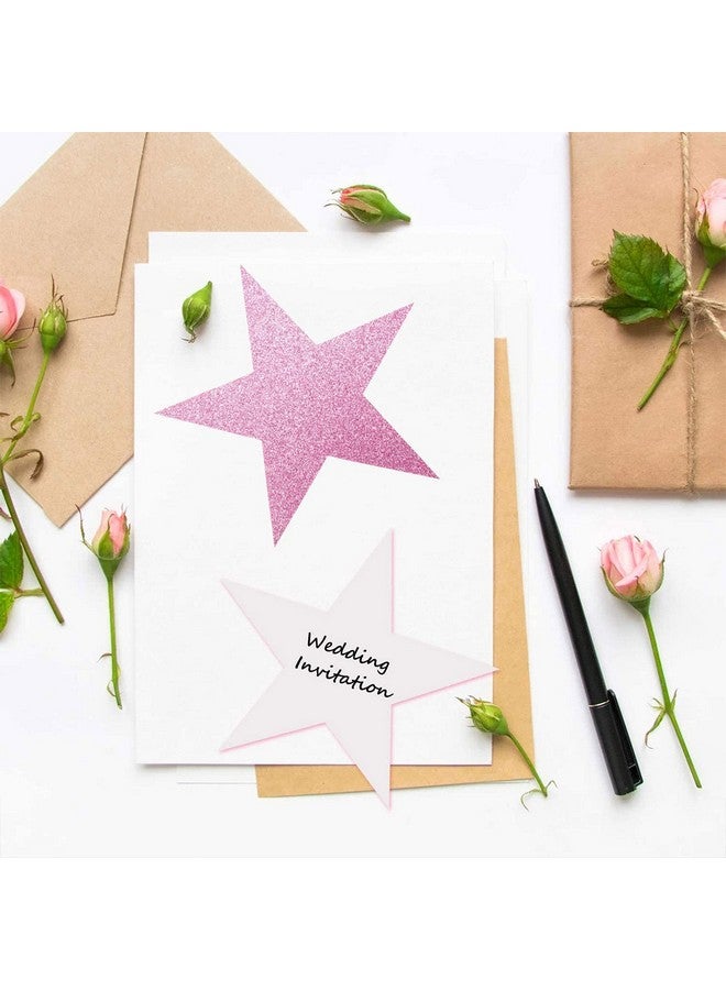 Gejoy 40 Pieces Glitter Star Cutouts Paper Star Confetti Cutouts For Bulletin Board Classroom Wall Party Decoration Supply 6 Inches Length 8 Colors - Image 3