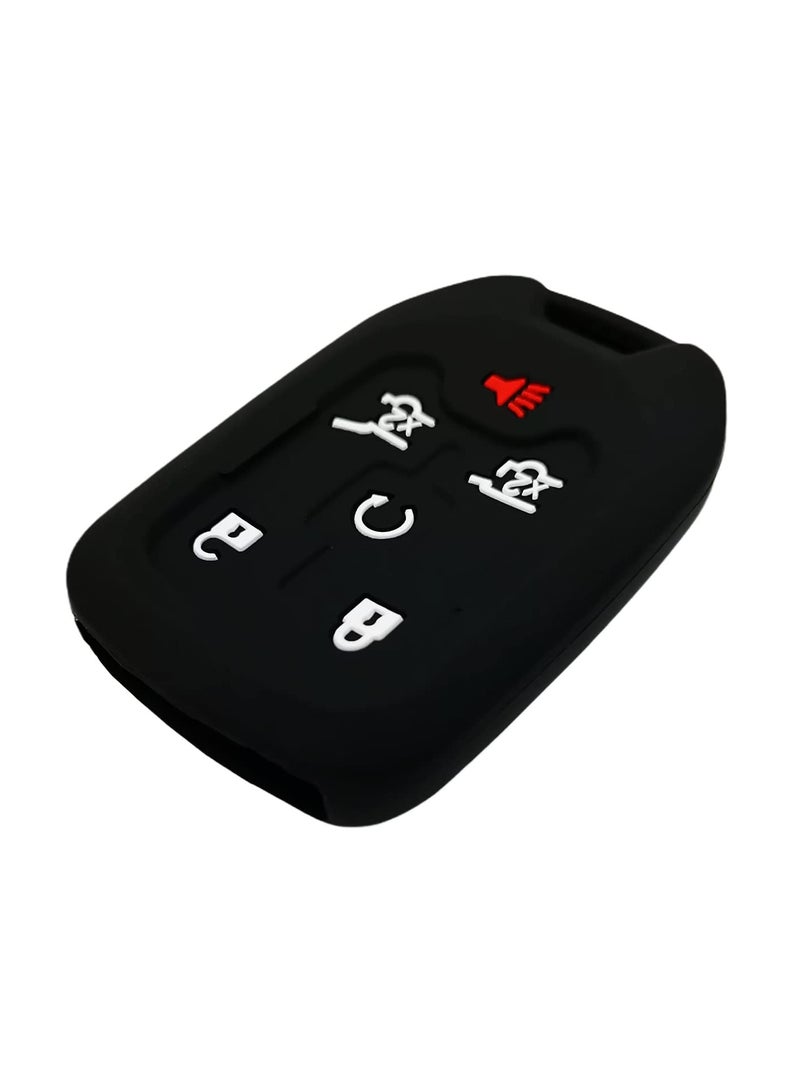 Service Zone Silicone Rubber Key Fob Cover Compatible With 2014-2021 Chevrolet Suburban Tahoe GMC Yukon Yukon XL HYQ1AA  - Image 4