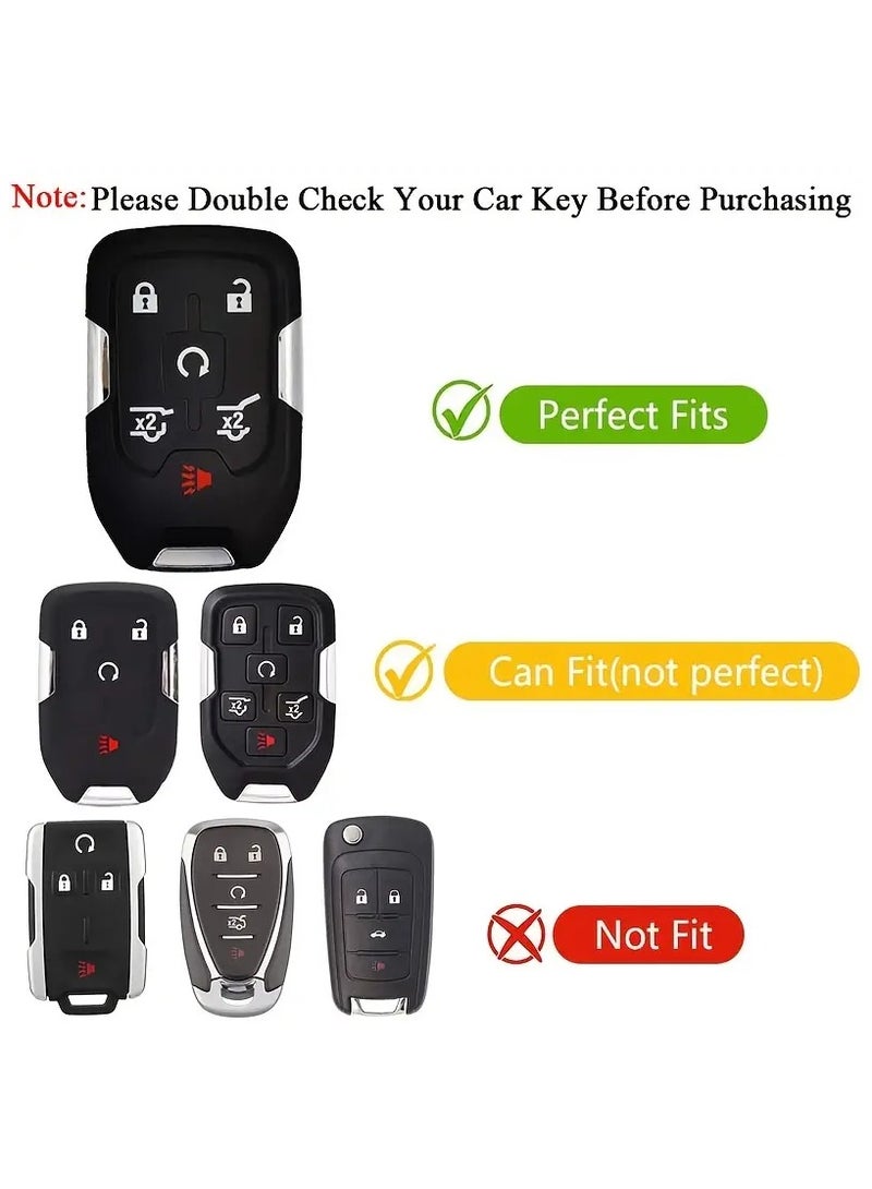 Service Zone Silicone Rubber Key Fob Cover Compatible With 2014-2021 Chevrolet Suburban Tahoe GMC Yukon Yukon XL HYQ1AA  - Image 5