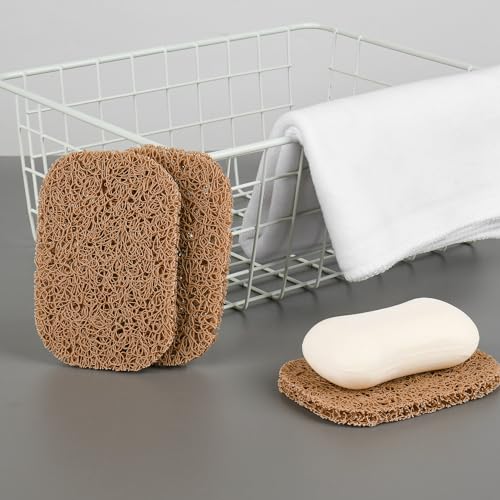 Yadream 4PCS BPA-Free Soap Savers Pads for Soap Dish,Easy to Clean Soap Lifting Pads Suitable for Shower Kitchen Bathroom Bathroom Travel Hotel Cleaning Product(Coffee) - Image 4