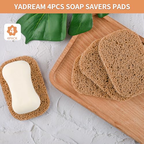 Yadream 4PCS BPA-Free Soap Savers Pads for Soap Dish,Easy to Clean Soap Lifting Pads Suitable for Shower Kitchen Bathroom Bathroom Travel Hotel Cleaning Product(Coffee) - Image 5
