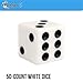 Regal Games Dice Set 6 Sided White 16mm Square Dice for Classroom or Family Game Night 50 Dice - Image 4