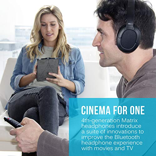 MEE audio Matrix Cinema Bluetooth Wireless Over-Ear High Resolution Stereo Headphones with aptX Low Latency for Improved Lip Sync & CinemaEAR Audio Enhancement for Clearer Sound in Movies and TV Shows - Image 2