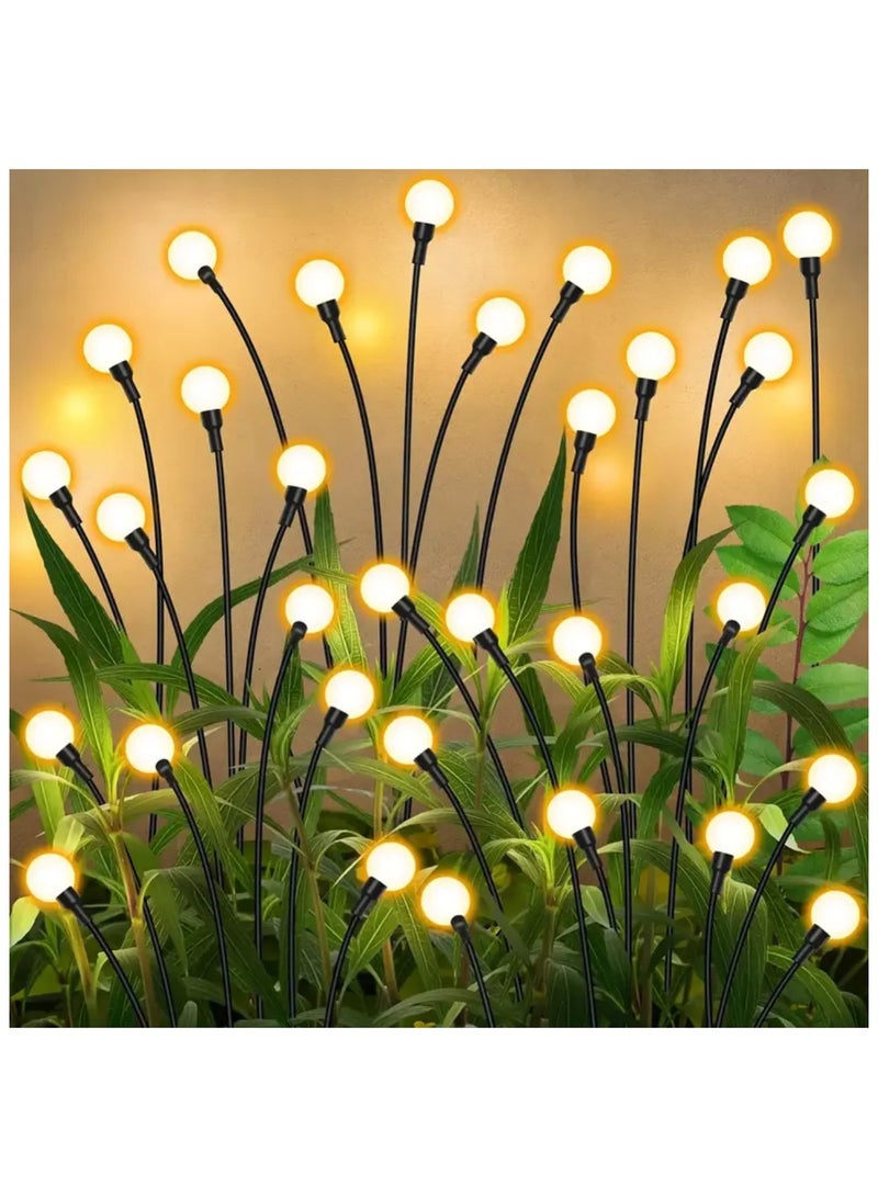 4 Pack Solar Garden Lights Upgraded Bright New Outdoor Waterproof 6 LED Solar Swaying Lights Firefly Lights Outdoor Decoration Lights Garden Decor, Solar Lights For Yard Pathway - Image 1
