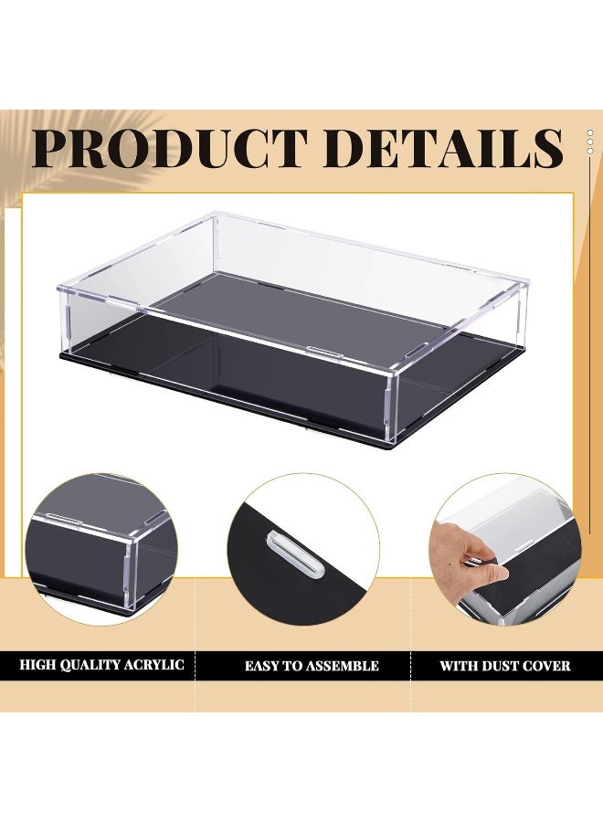 TPGP 2 Pcs Book Display Case 10.5 x 7.5 x 2 Inch Clear Acrylic Box Book Protector Case with Black Base for Display Action Figures Home Storage and Organizing Toys Collectibles - Image 4