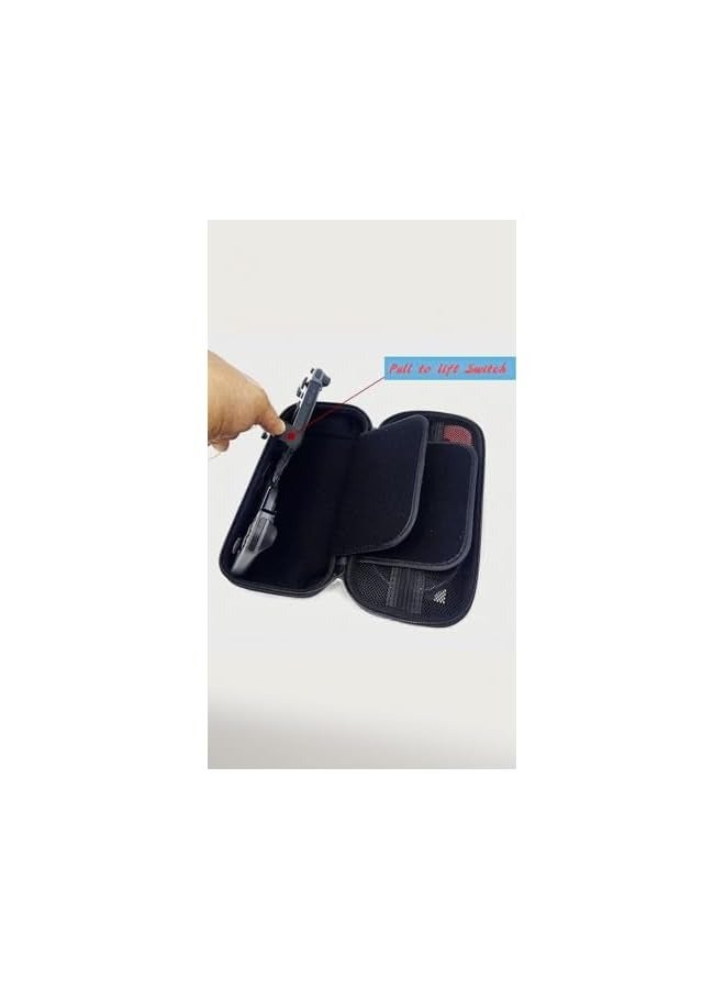 بروماس حقيبة حمل نينتندو سويتش - حقيبة سفر ذات هيكل صلب أسود مع 20 فتحة لخرطوشة الألعاب - حماية وحدة التحكم والملحقات أثناء التنقل - Image 3