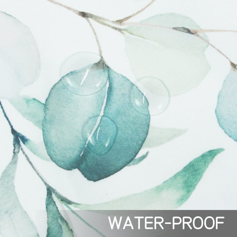 SuQKXCo Spring Eucalyptus Leaves Round Tablecloth 60 Inch Summer Tablecover Waterproof Table Cloth for Kitchen Home Decoration, Elegant Green Leaf Tablecloth - Image 4