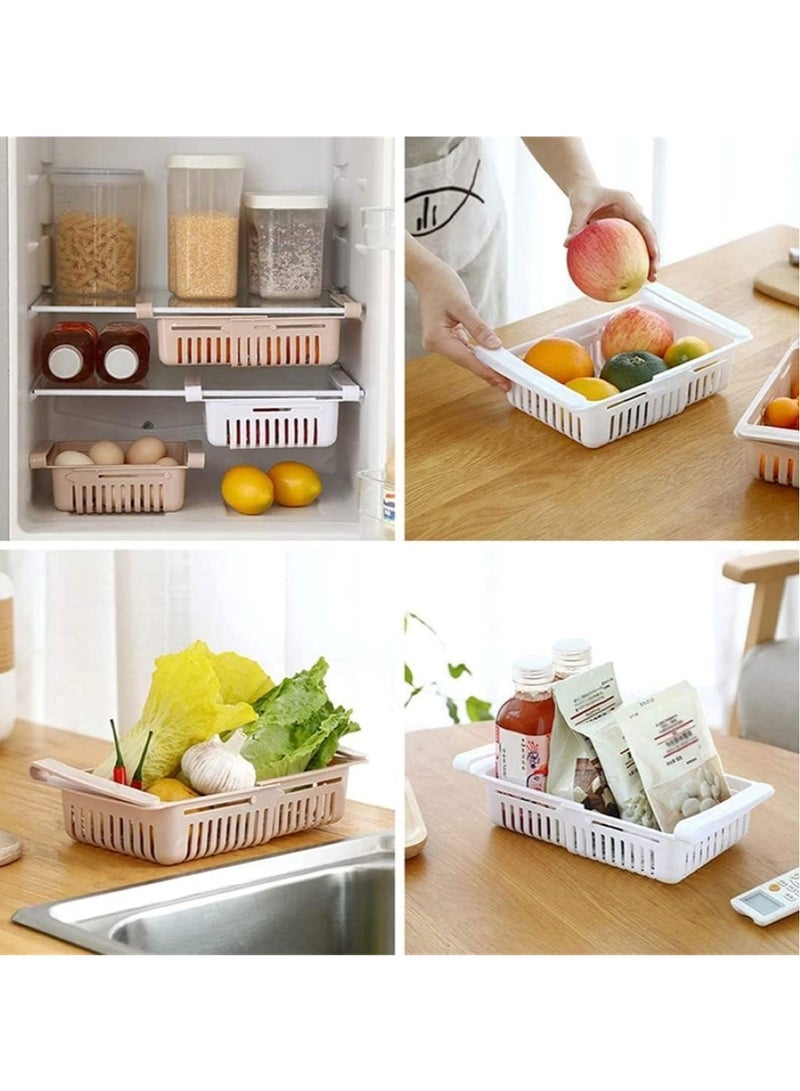 Huitich Refrigerator Food Storage Organizer Beige Pack of 2  - Image 5