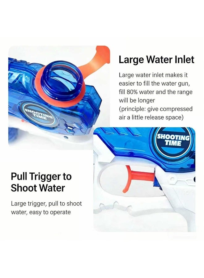 Goolsky Toy Water Gun - Transparent Mini Water Blaster with Shooting Mechanism, Non-Toxic Plastic Pool & Outdoor Water Gun &, Summer Water Play, Party, Backyard - Multi-Color (Blue) - Compact Spray - Image 3