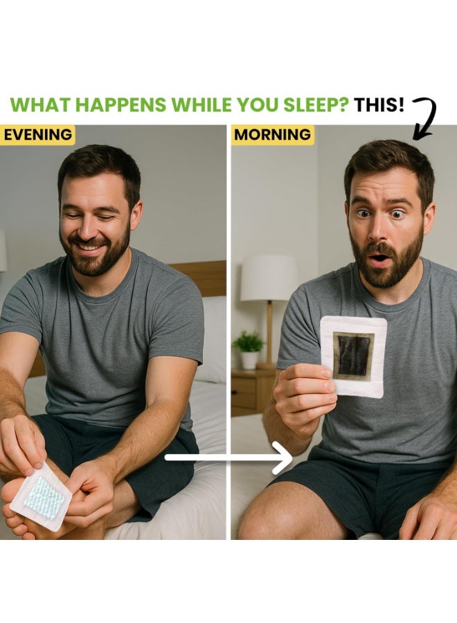 Lure Essentials Sole Serenity Foot Pads - Zeolite Mineral, Ginger Root, Wormwood, Bamboo Vinegar, Foot Spa for Achy Feet - 20 Pads - Image 4