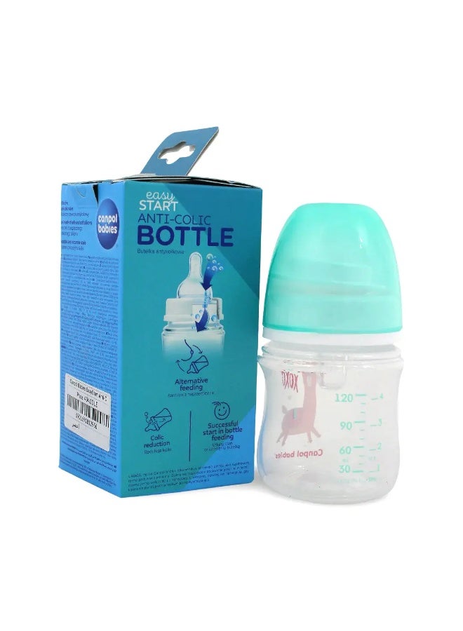 Canpol babies Wide Neck Anti-Colic Feeding Bottle / XOXO / Canpol / 120ml / Green / 0m+ - Image 2