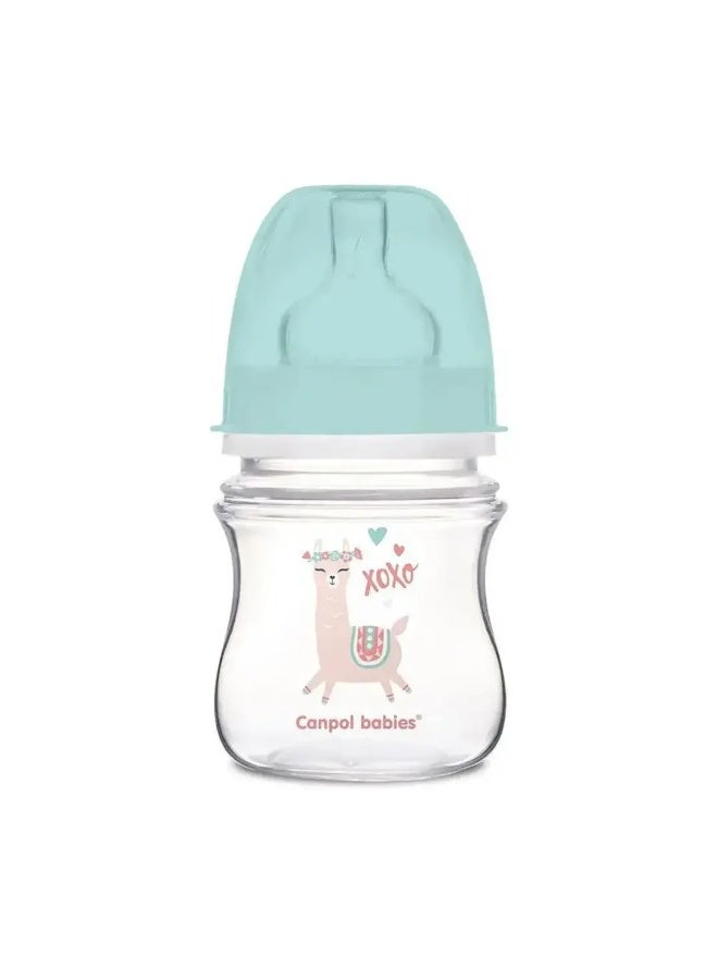 Canpol babies Wide Neck Anti-Colic Feeding Bottle / XOXO / Canpol / 120ml / Green / 0m+ - Image 3