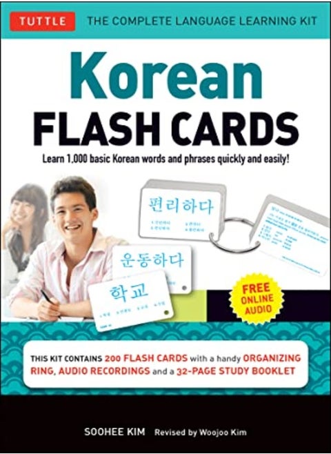 Korean Flash Cards Kit Learn 1000 Basic Korean Words And Phrases Quickly And Easily Hangul & Rom by Kim, Soohee - Kim, Woojoo Paperback