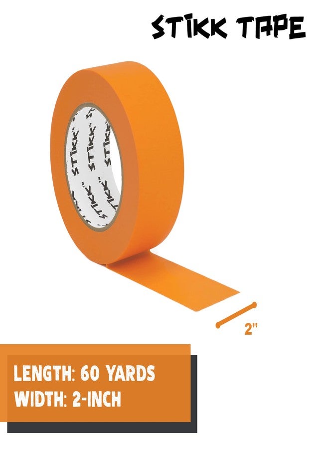 STIKK Painters Tape - 1pk Orange Painter Tape - 2 inch x 60 Yards - Paint Tape for Painting, Edges, Trim, Ceilings - Masking Tape for DIY Paint Projects - Residue-Free Painting Tape - Image 2