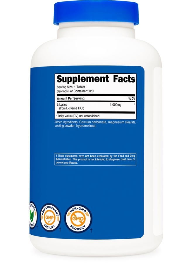 Nutricost L-Lysine 1000mg, 120 Tablets - Gluten Free, Non-GMO, and Vegetarian Friendly - Image 5