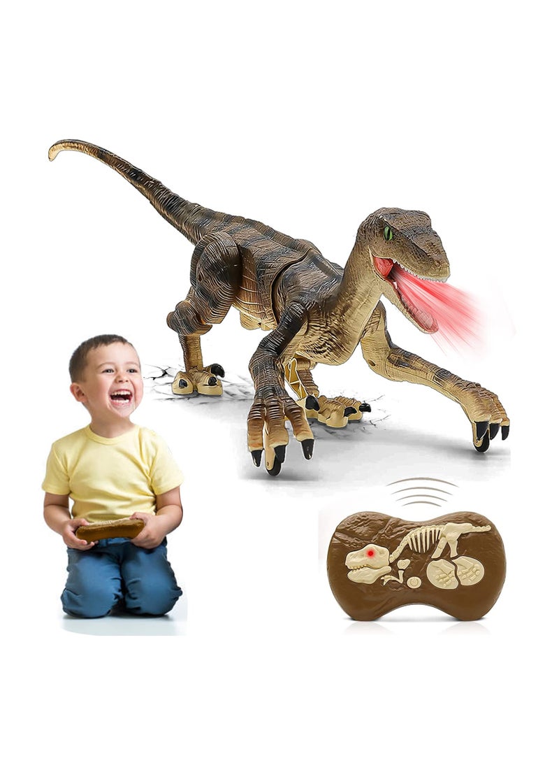 Interactive Remote Control Dinosaur Toy for Kids, Walking and Roaring with LED Eyes, 2.4Ghz RC Robot Dinosaur - Image 1
