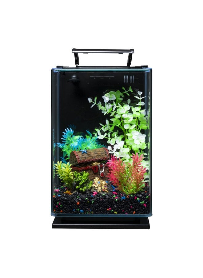 جلو فيش حصى حوض السمك من GloFish، حصى حوض السمك، أسود مع لمسات فلورية، مُكمل لأحواض GloFish، كيس بوزن 5 أرطال  - Image 3