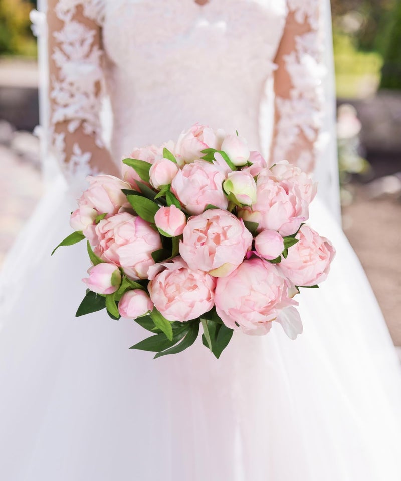 IPOPU Pink Peonies Artificial Flowers 8PCS Fake Peonies Silk Flowers with Stems for Wedding Decoration Bride Bouquet Faux Flowers Pink Crafts Floral Arrangement - Image 5