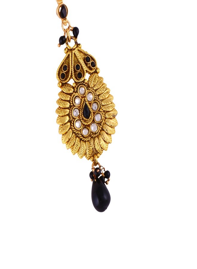 Vama Fashions Maang teeka Mang Tikka tika Maangtika Mathapatti for Women Traditional - Image 2