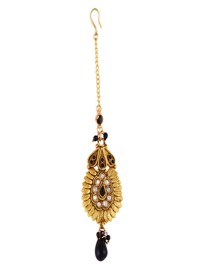 Vama Fashions Maang teeka Mang Tikka tika Maangtika Mathapatti for Women Traditional - Image 1