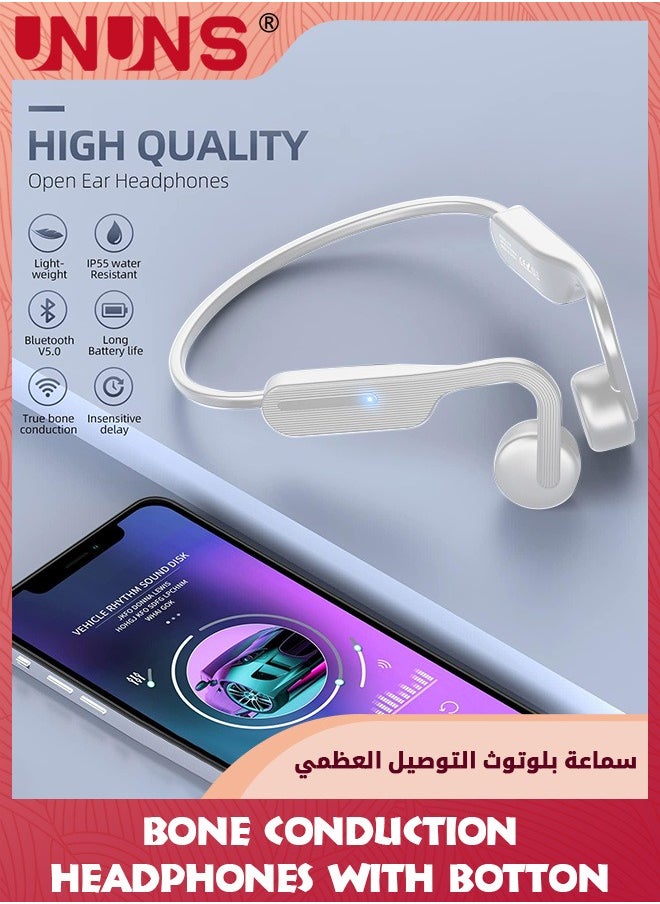 UNUNS Open-Ear Bluetooth Sport Headphones,Bone Conduction Headphones For iOS Android,Wireless Earphones Built-in Mic,9D HiFi Stereo,Sweatproof Waterproof Headset For Running/Cycling/Driving  - Image 5