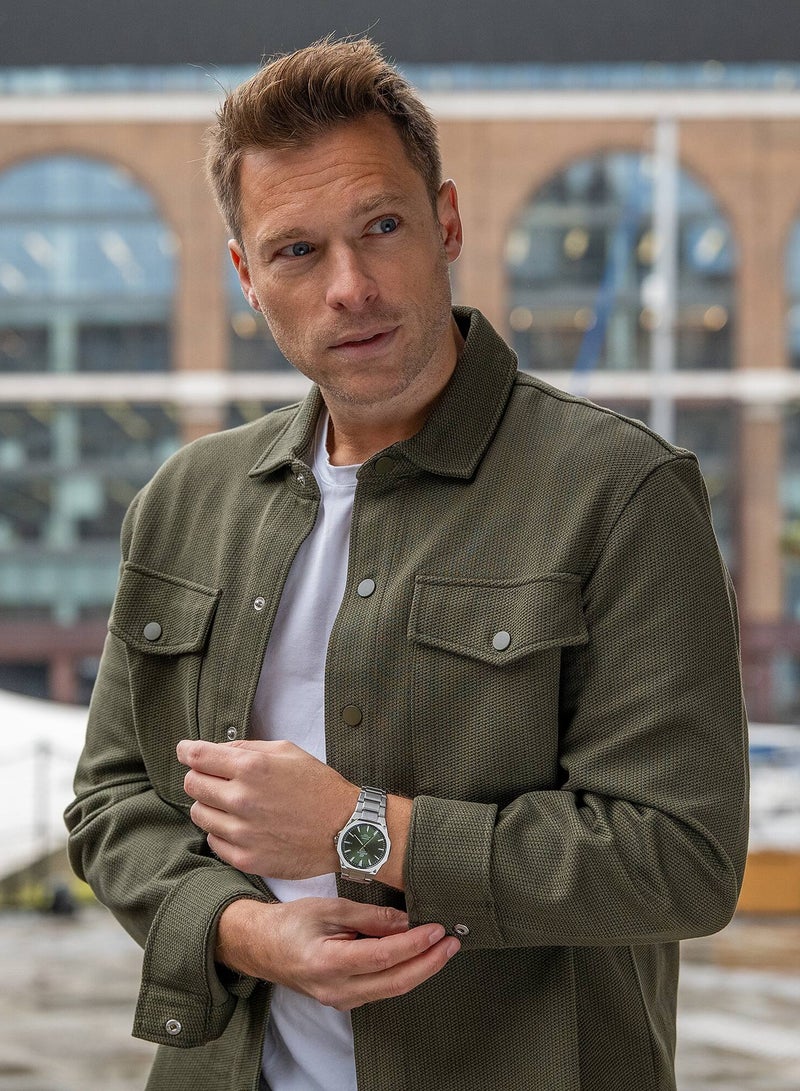 Casio G-Shock EFR-S108D-3AV Edifice Slim Men's Watch - Sapphire Crystal Glass, Ultra-Thin 7.8mm Stainless Steel Case, Brushed Octagonal Bezel, Sport Luxe Design, Date Display, 100M Water Resistant - Image 3