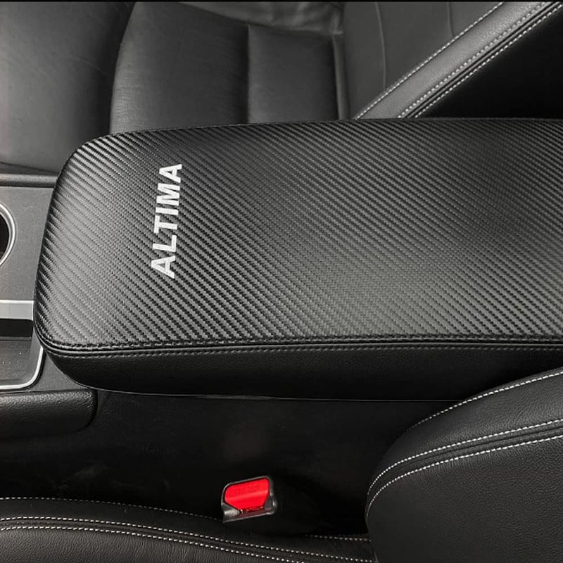 XITER Car Armrest Cover Saver for Nissan Altima 2013-2018 - Carbon Fiber Center Console Protector - Image 1