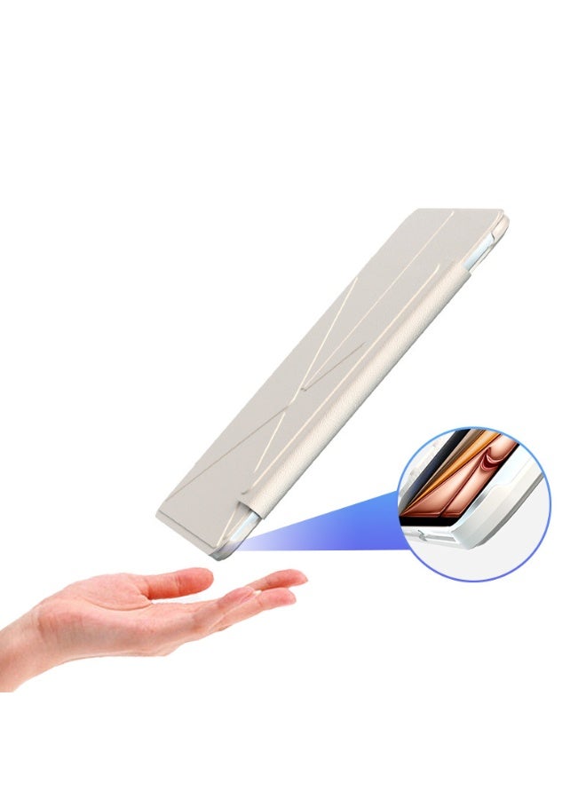 عام غطاء آيباد ميني 7 A17 برو (2024) - متوافق مع الجيلين السابع والسادس (2024/2021)، تصميم مغناطيسي رفيع وقوي، 4 زوايا للوقوف، حماية متينة، يدعم القلم. - Image 3