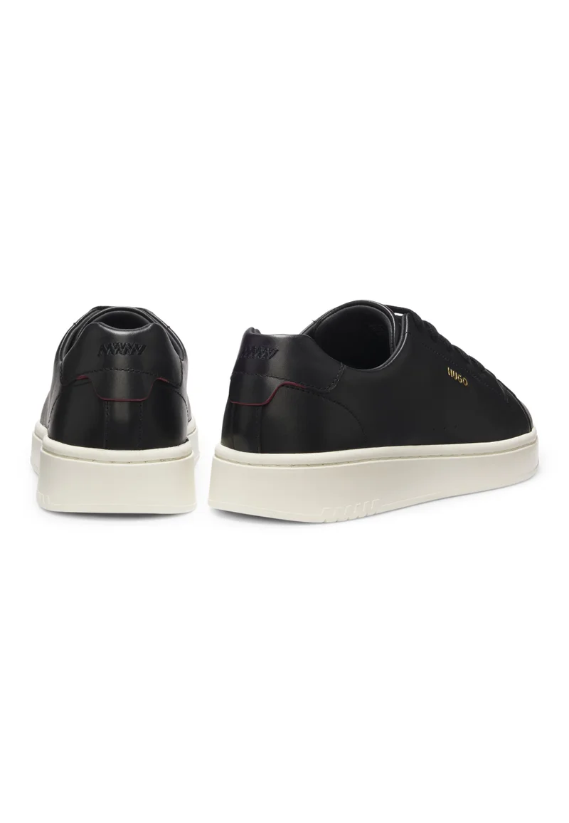 هوجو Nappa-leather sneakers with gold-tone logo