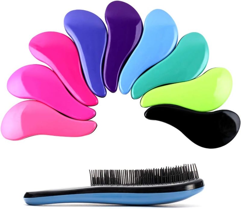 Felico Hair Brush, Portable Travel Detangler Brush, Glide Hair Comb Anti Static Detangling Knots, Air Cushion Massage Brush for Women Men Adults Kids Curly Long Thick Dry Wet Frizzy Damaged Hair Blue - Image 3