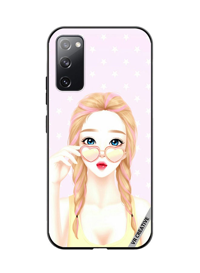 VR CREATIVE Protective Case Cover For Samsung Galaxy S20 FE 5G Heart Sunglass Girl Design Multicolour - Image 1