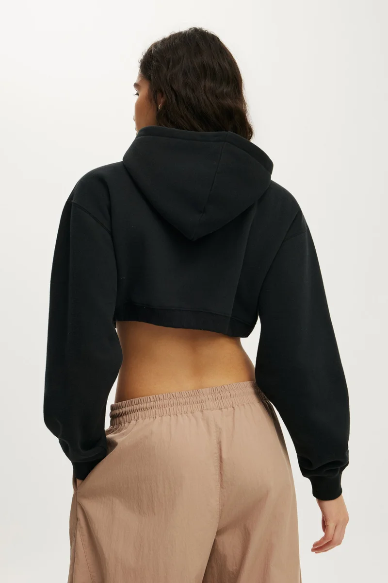 Cotton On  Plush Micro Cropped Zip Through for Women | Best Price UAE