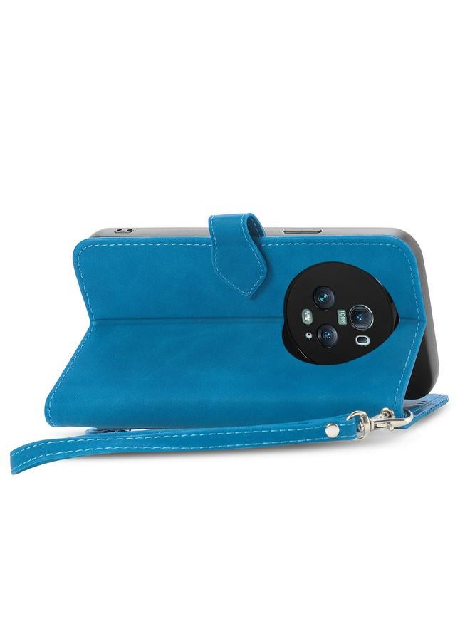 S-TOP Case For Honor Magic5 Pro Embossed Flower Zipper Leather Phone Case - Image 5