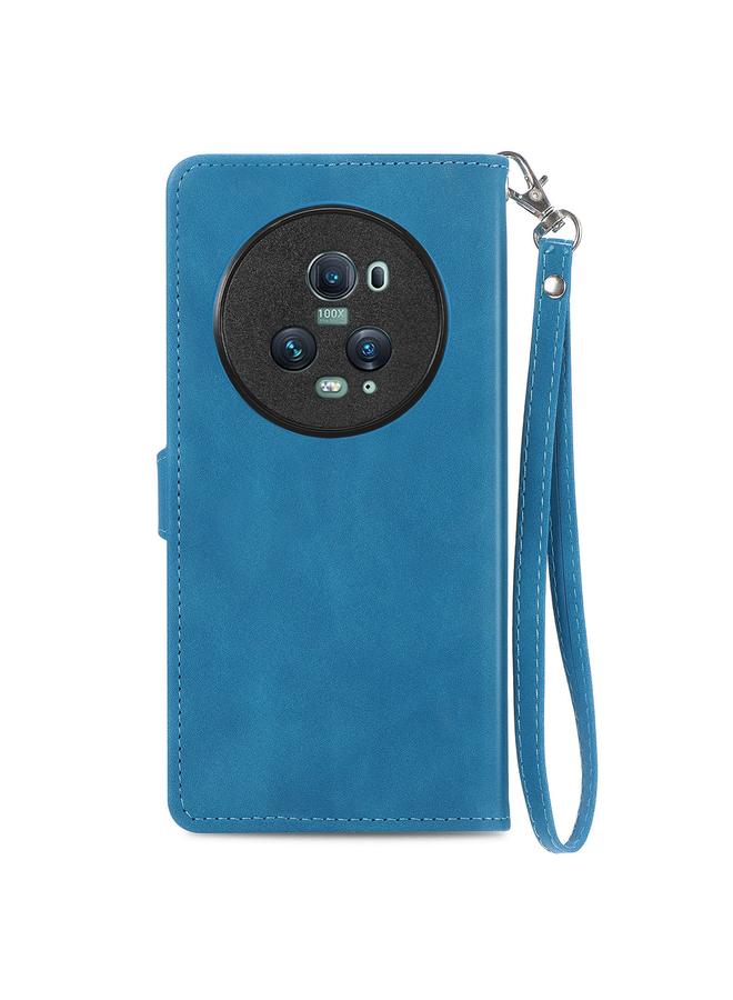 S-TOP Case For Honor Magic5 Pro Embossed Flower Zipper Leather Phone Case - Image 3