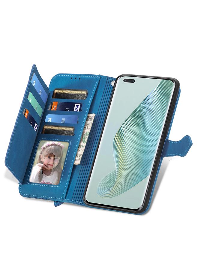 S-TOP Case For Honor Magic5 Pro Embossed Flower Zipper Leather Phone Case - Image 4