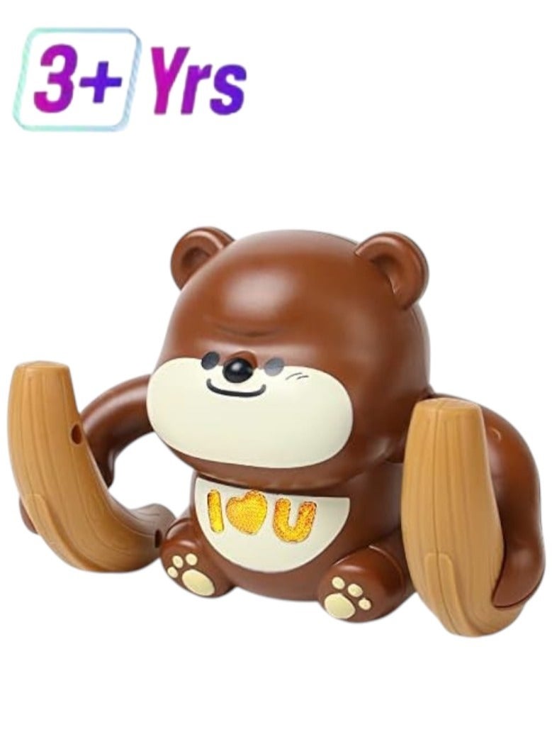 Toy Box Electric Doll Tumbling Bear Toy Kids Electric Voice Control Induction Light Music Tumbling Bear - Image 1