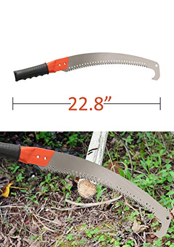 HOSKO 7.5FT Pole Saw for Tree Trimming, Long Extension Pruning Saw, Blade Tree Trimmer Pole, Manual Pole Cutter for, Yard Garden and Patios Trees Branches Cutting - Image 4