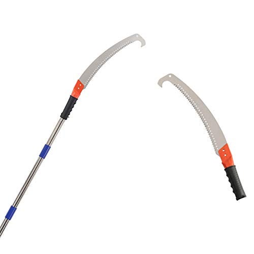 HOSKO 7.5FT Pole Saw for Tree Trimming, Long Extension Pruning Saw, Blade Tree Trimmer Pole, Manual Pole Cutter for, Yard Garden and Patios Trees Branches Cutting - Image 1