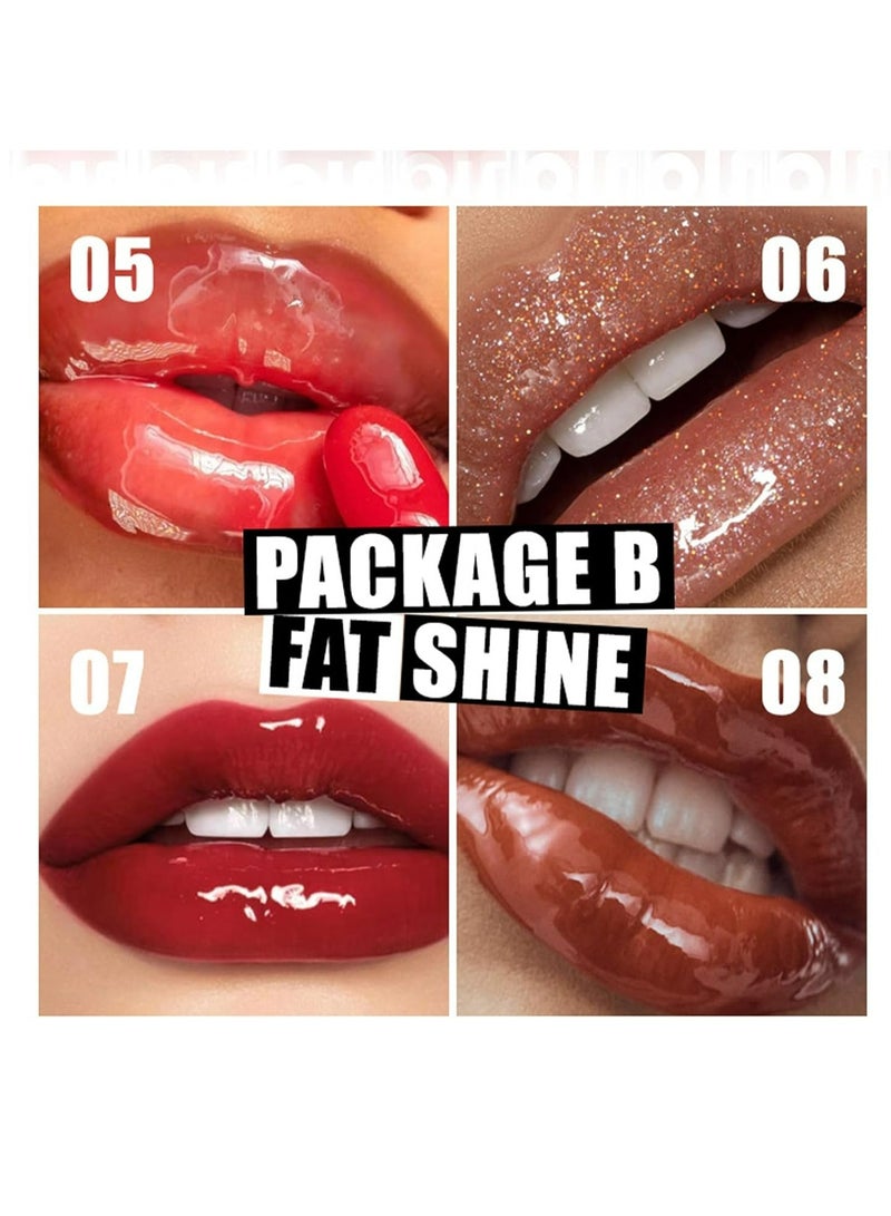 Generic 4 Colors Hydrating Lip Oil,Fat Lip Oil Lip Glaze,Shiny Transparent Lip Gloss Plumping,Nourishing & Non-sticky Long Lasting Fresh Clear Smooth Lip Care,Long Lasting Lip Oil  - Image 2