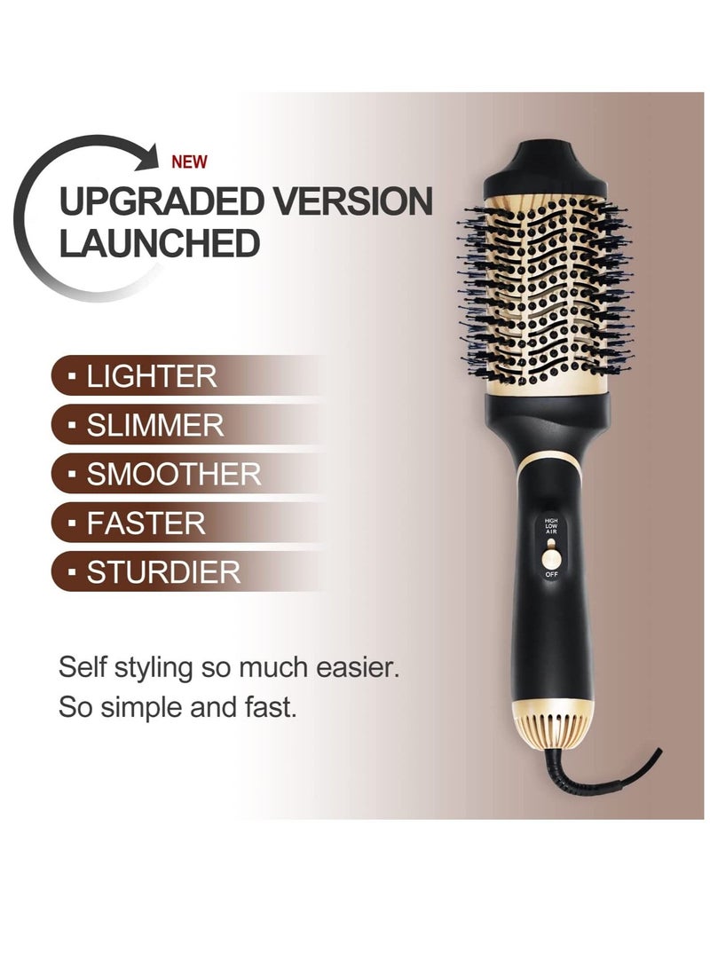 Hot Air Brush,Hair Dryer Brush, Professional Hair Dryer & Volumizer 3 in 1 Upgrade Anti-Scald Negative Ionic Technology Hair Straightener Brush,Salon Negative Ion Ceramic Electric Blow Dryer - Image 3