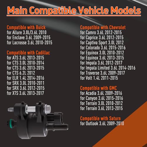 STZJAYE 911-082 12690512 Vapor Canister Purge Valve Compatible with GMC for Acadia for Terrain for Chevy for Impala for Traverse for Cadillac for SRX for Buick - Image 3