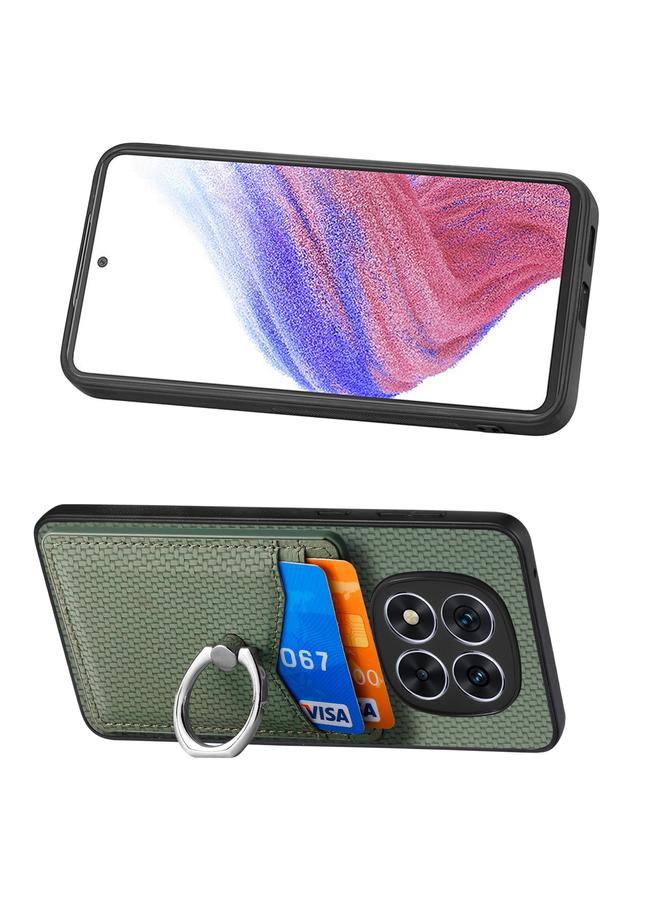 اس-توب جراب لهاتف Redmi Note 14 Pro 5G من ألياف الكربون مع محفظة للبطاقات وحلقة للهاتف - Image 4