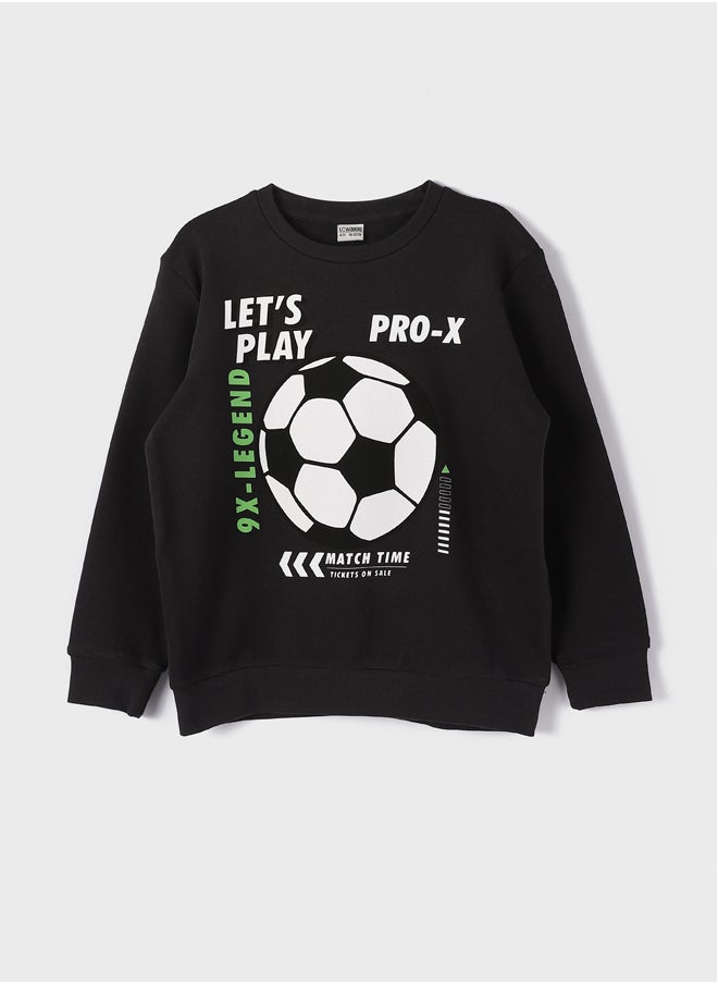 LC WAIKIKI Crew Neck Printed Long Sleeve Boy sweatshirt  - Image 1