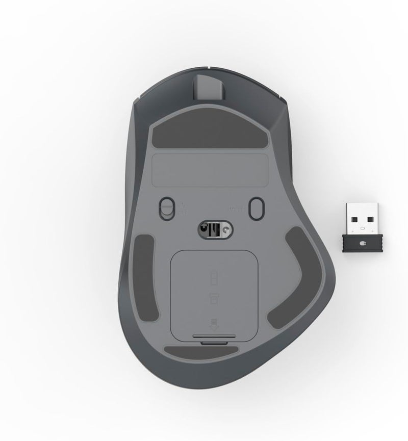 Hama Wireless Rechargeable Bluetooth/Wireless Mouse (Multi Device, Optical Mouse without Clicking Noise, Ergonomic, Side Scroll and Hyper Scroll Wheel, LED, Data Encryption, 10 Buttons, DPI Switch) - Image 5