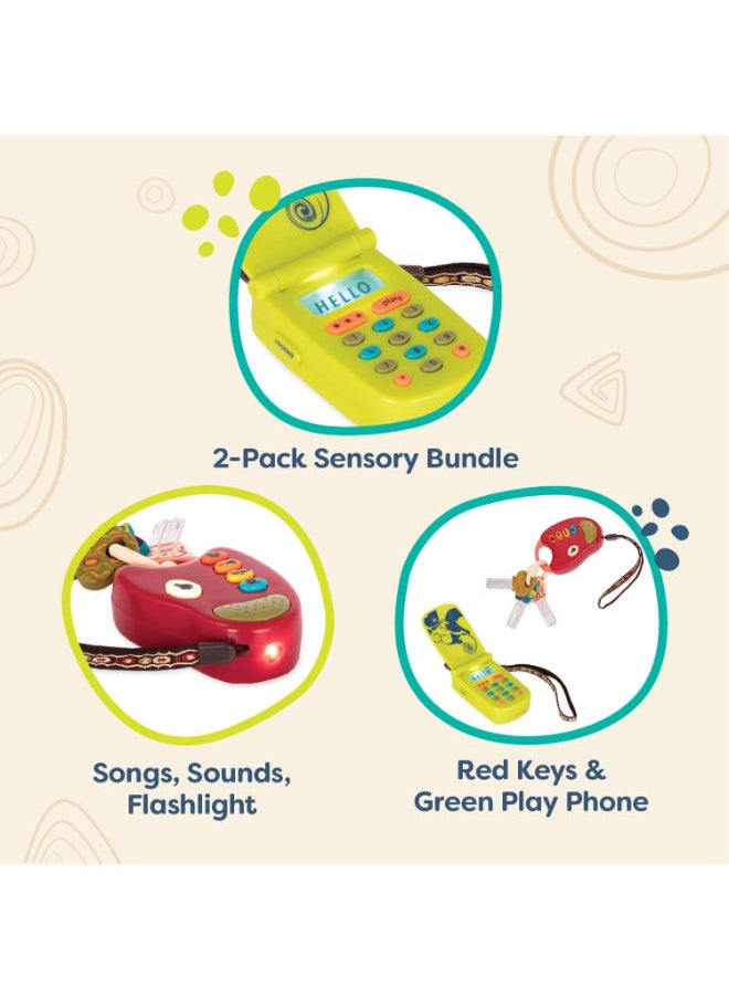B. Toys Toy Car Keys & Cellphone – 2Pc Sensory Bundle  - Image 4