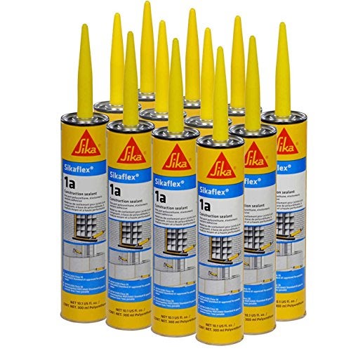 Sikaflex 1A Polyurethane Premium Grade High Performance Elastomeric Sealant, 10.3 fl oz Capacity, Limestone, 12 Tubes - Image 1