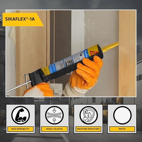 Sikaflex 1A Polyurethane Premium Grade High Performance Elastomeric Sealant, 10.3 fl oz Capacity, Limestone, 12 Tubes - Image 5