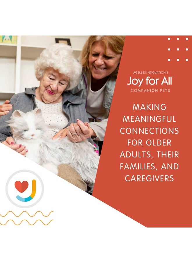 Joy for All - Silver Cat With White Mitts - Interactive Companion Pets - Realistic & Lifelike  - Image 5