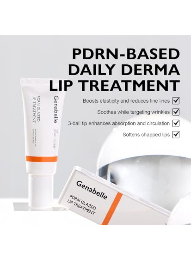 Genabelle PDRN Glazed Lip Treatment Hydrating Plumping Lip Balm with PDRN Peptides for Soft Glossy Lips Intensive Lip Repair Moisture Lock 033 fl oz - Image 3